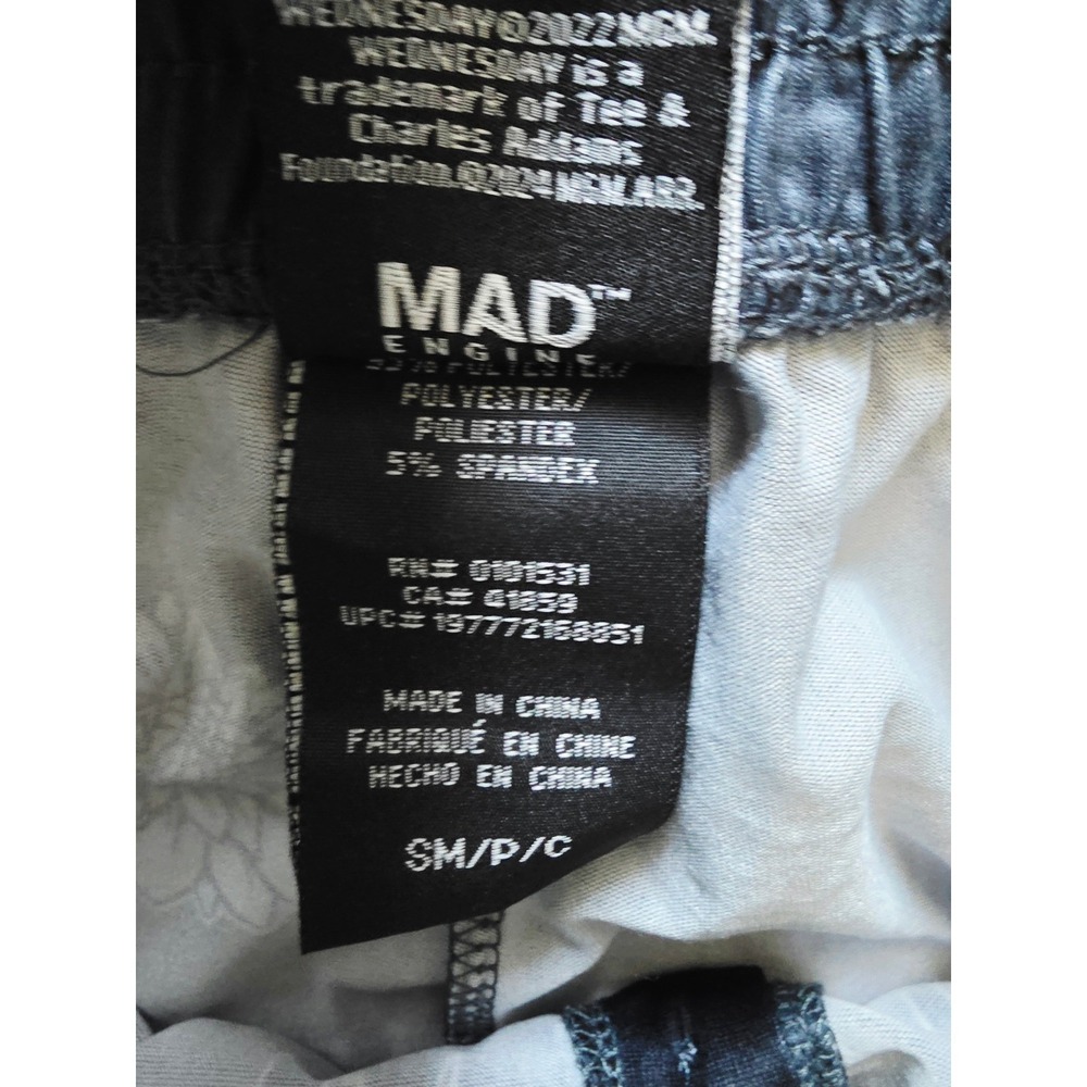 Mad Engine S Wednesday Addams Pajama Pants Black Goth Lounge Bottoms Unisex NEW - Picture 7 of 11